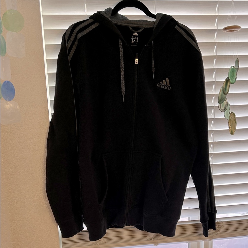 Adidas Men's Black Hoodie Sweatshirt Sz M